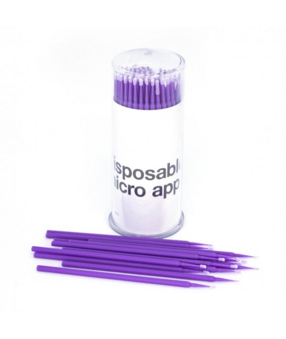 Микробраши для снятия накладных ресниц фиолетовые